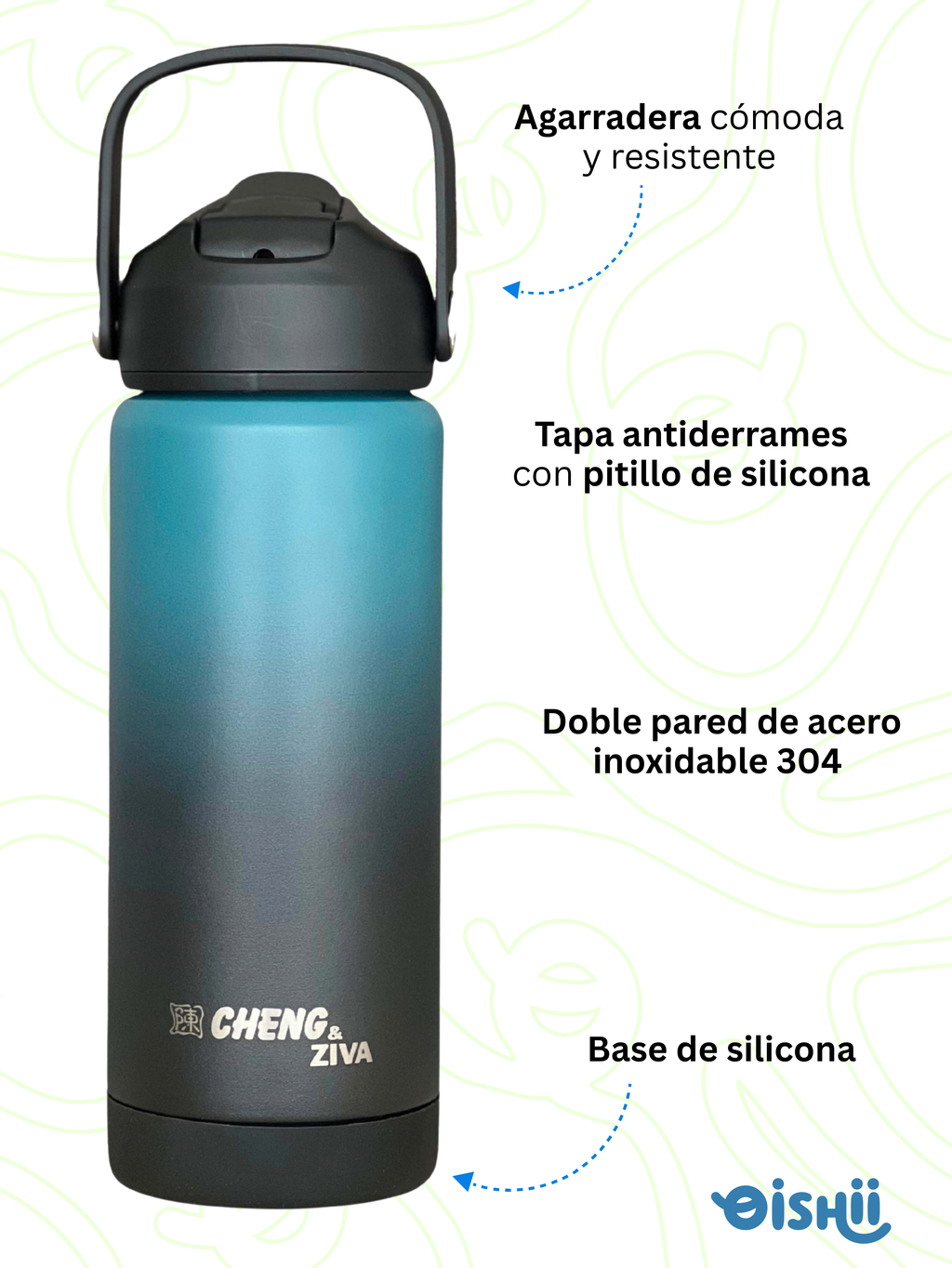 MIZU Azul Degrade Negro | 535 ml