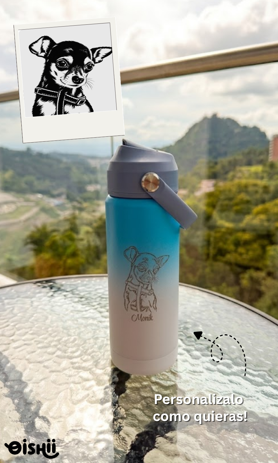 MIZU Azul Degrade Blanco | 535 ml