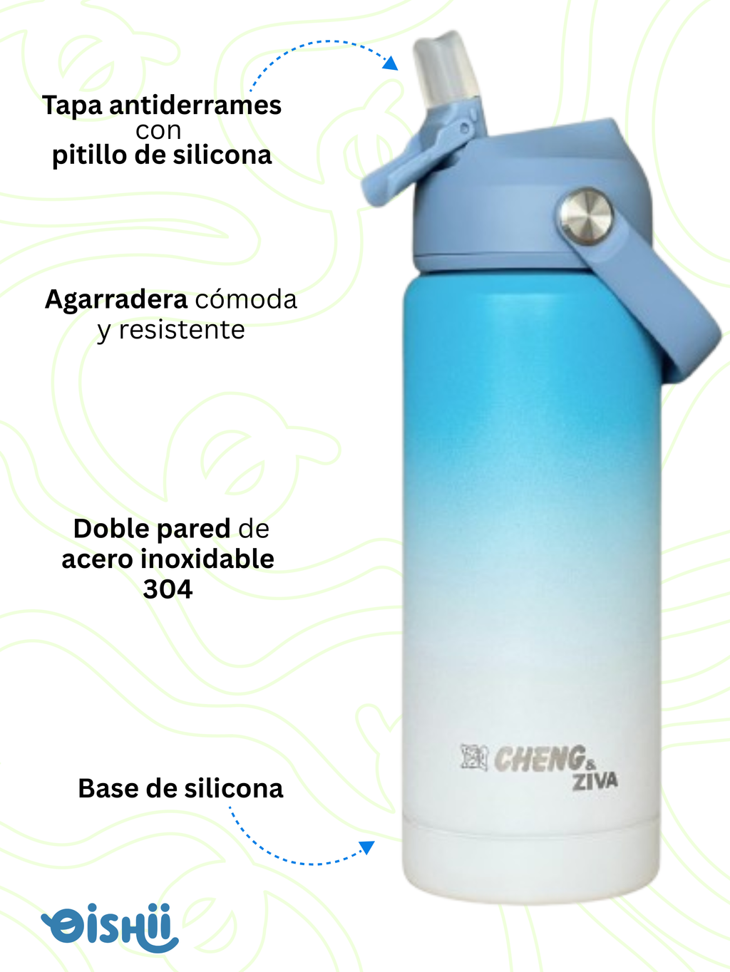 MIZU Azul Degrade Blanco | 535 ml